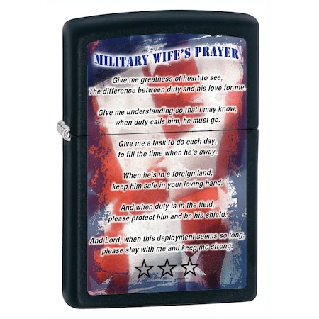 Zippo Wife Prayer Black Matte ZIP-28315
